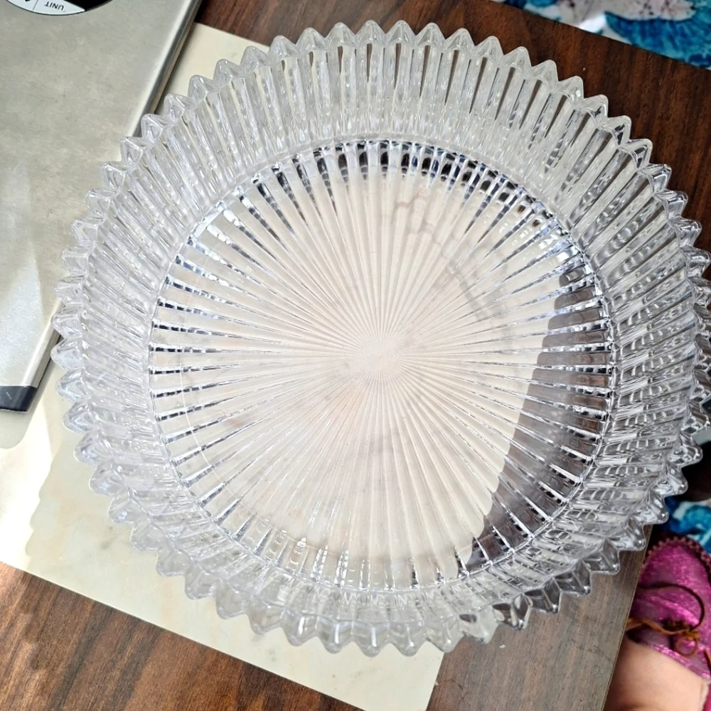 Mikasa Hostess Diamond Fire Cut Crystal Bowl